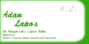 adam lapos business card