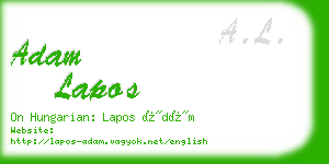 adam lapos business card